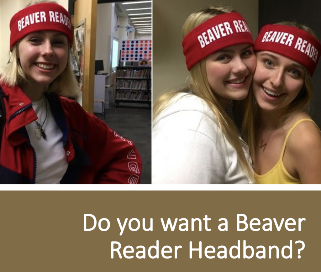 Students with Beaver Readers headbands