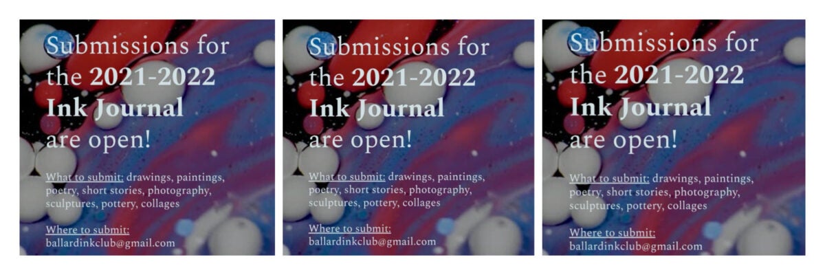 Submission for 21-22 Ink Journal are OPEN
