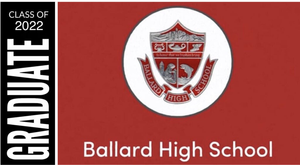 Class of 2022 Graduate Ballard HS Logo
