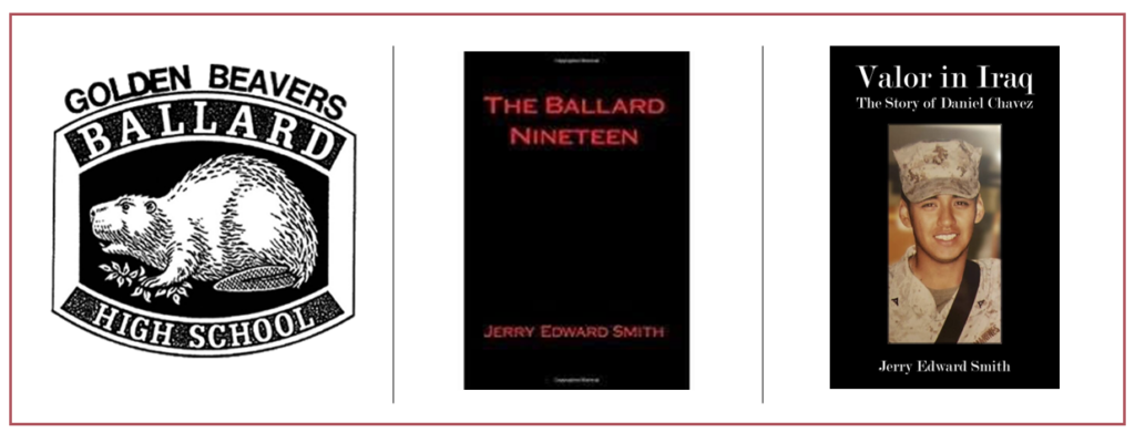 Golden Beavers Logo, The Ballad Nineteen Book Cover, Valor in Iraq The story of Daniel Chavez Jerry Edward Smith