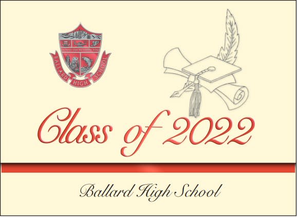 BHS Shield cap and diploma Class of 2022