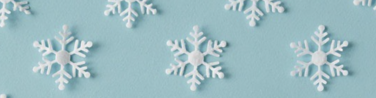 blue background with white snowflakes